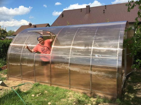 Szklarnia 3х8m Skarbnica z profilu 40x20mm i poliwęglanu Zbiory+ 6mm z montażem