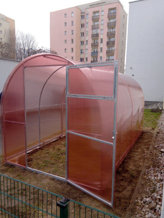 zdjęcie Szklarnia Malutka z poliwęglanu Zbiory+ profil stalowy ocynkowany 20x20mm ze sklepu maleszklarnie.pl